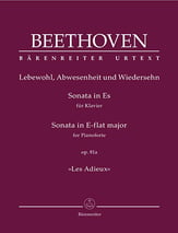 Sonata in E-flat Major, Op. 81a piano sheet music cover
